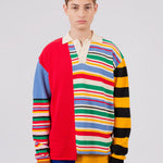 Las Rayitas colorful Striped Knitted Polo  