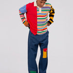 Las Rayitas colorful Striped Knitted Polo  